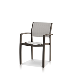Dining Arm Chair Tex Gray Frame / Cloud Duo Sling